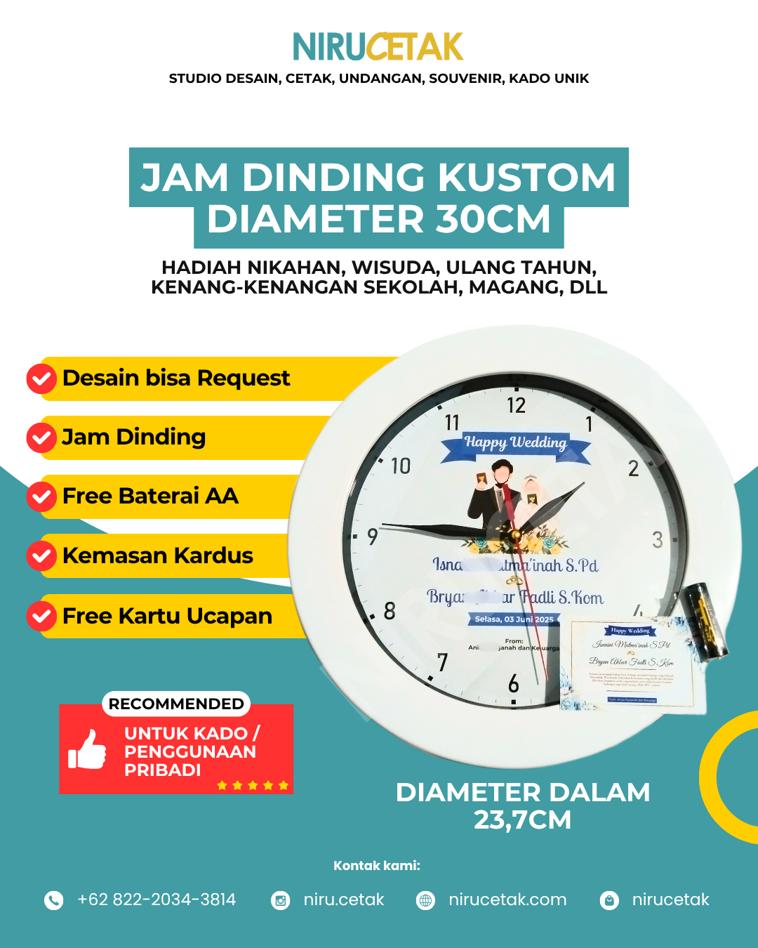 Jam Dinding Kustom